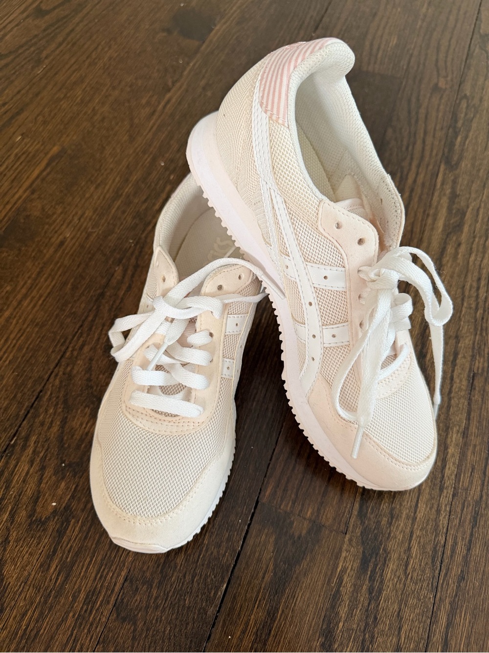 ASICS Tiger Runner Sneakers Ginger Peach White Retro Mesh Shoes